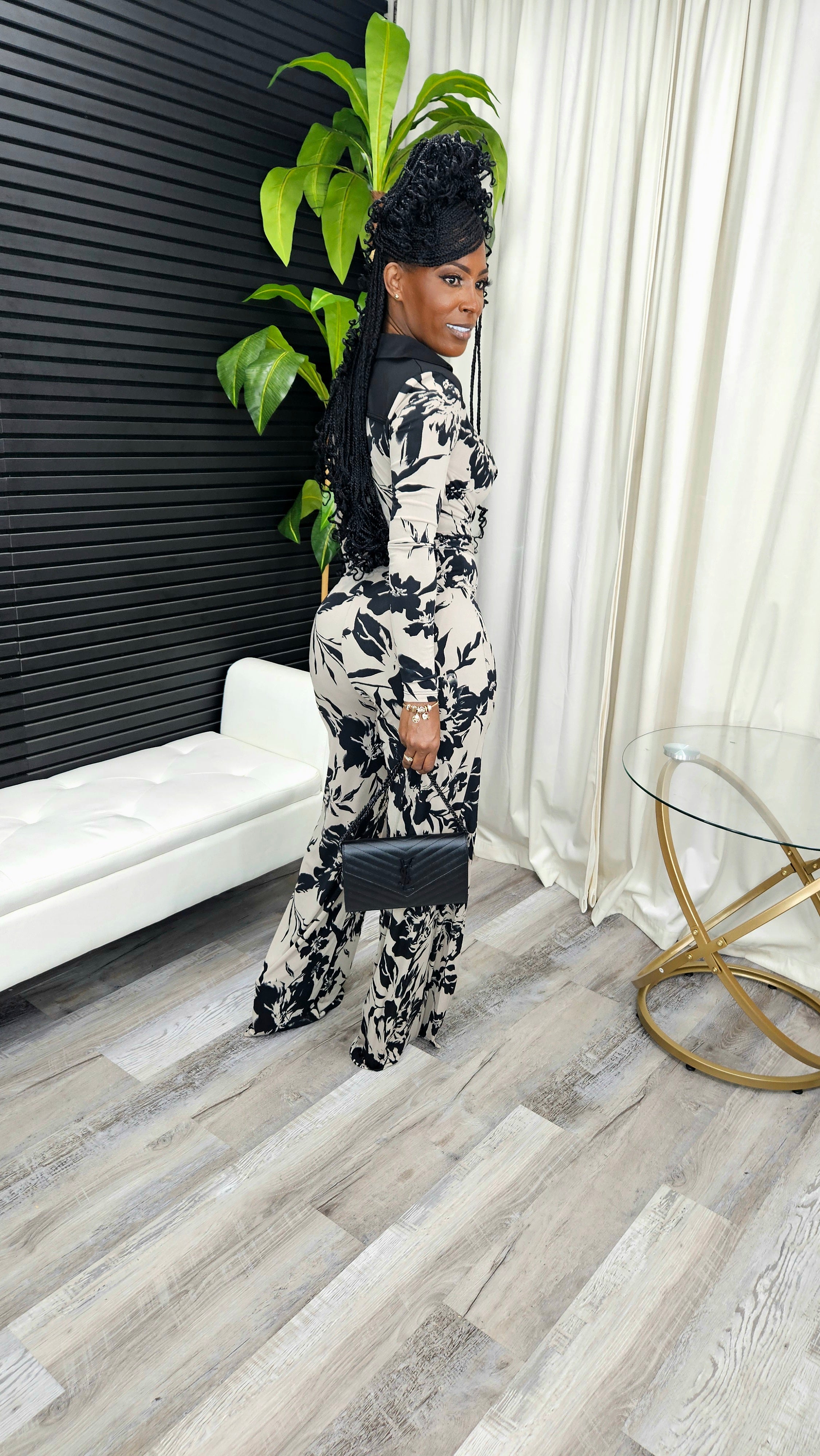 Circle Back To Me Jumpsuit(Black) - Laine Collection