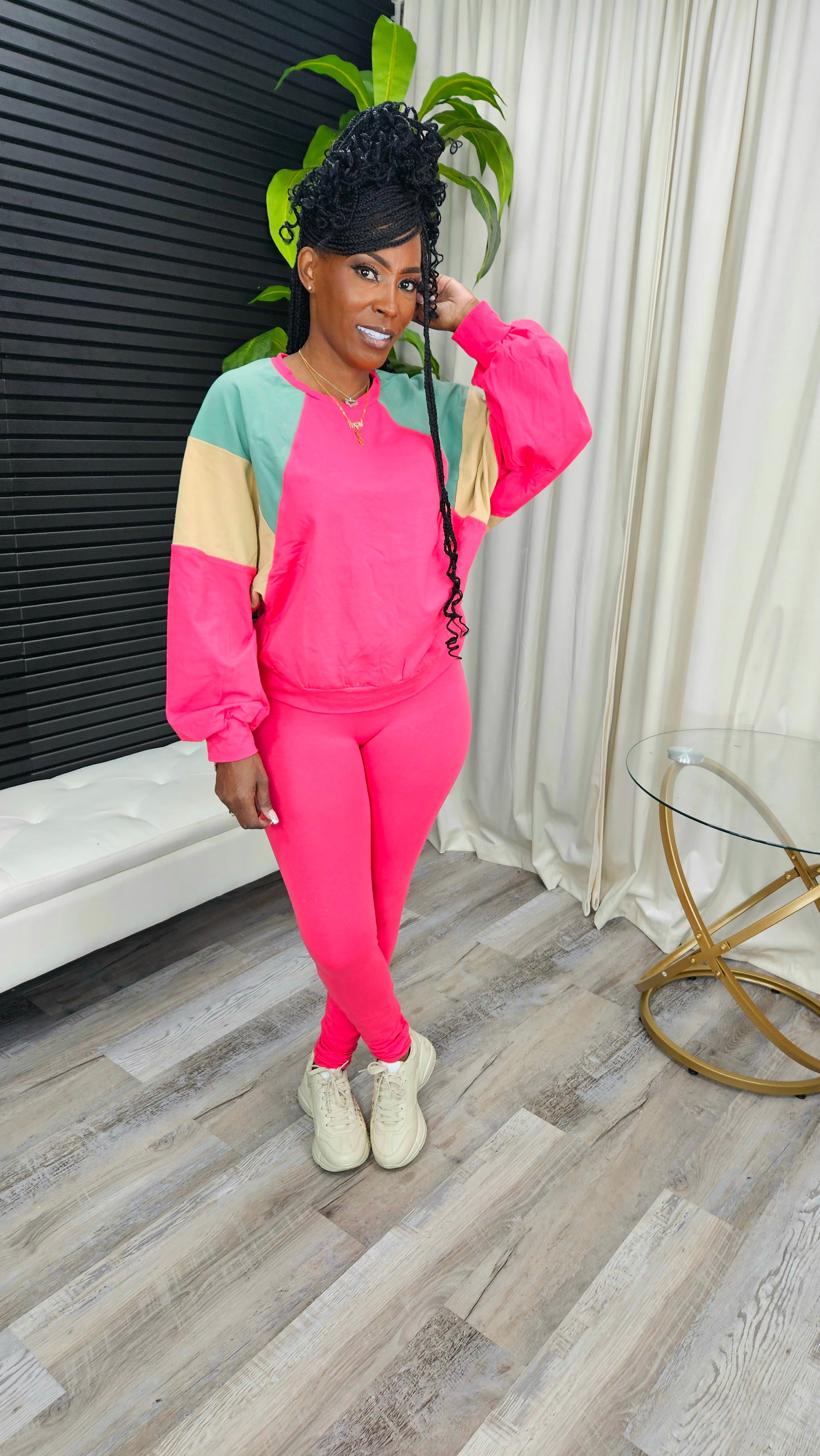 Just For Fun Legging Set(Super Coral) - Laine Collection