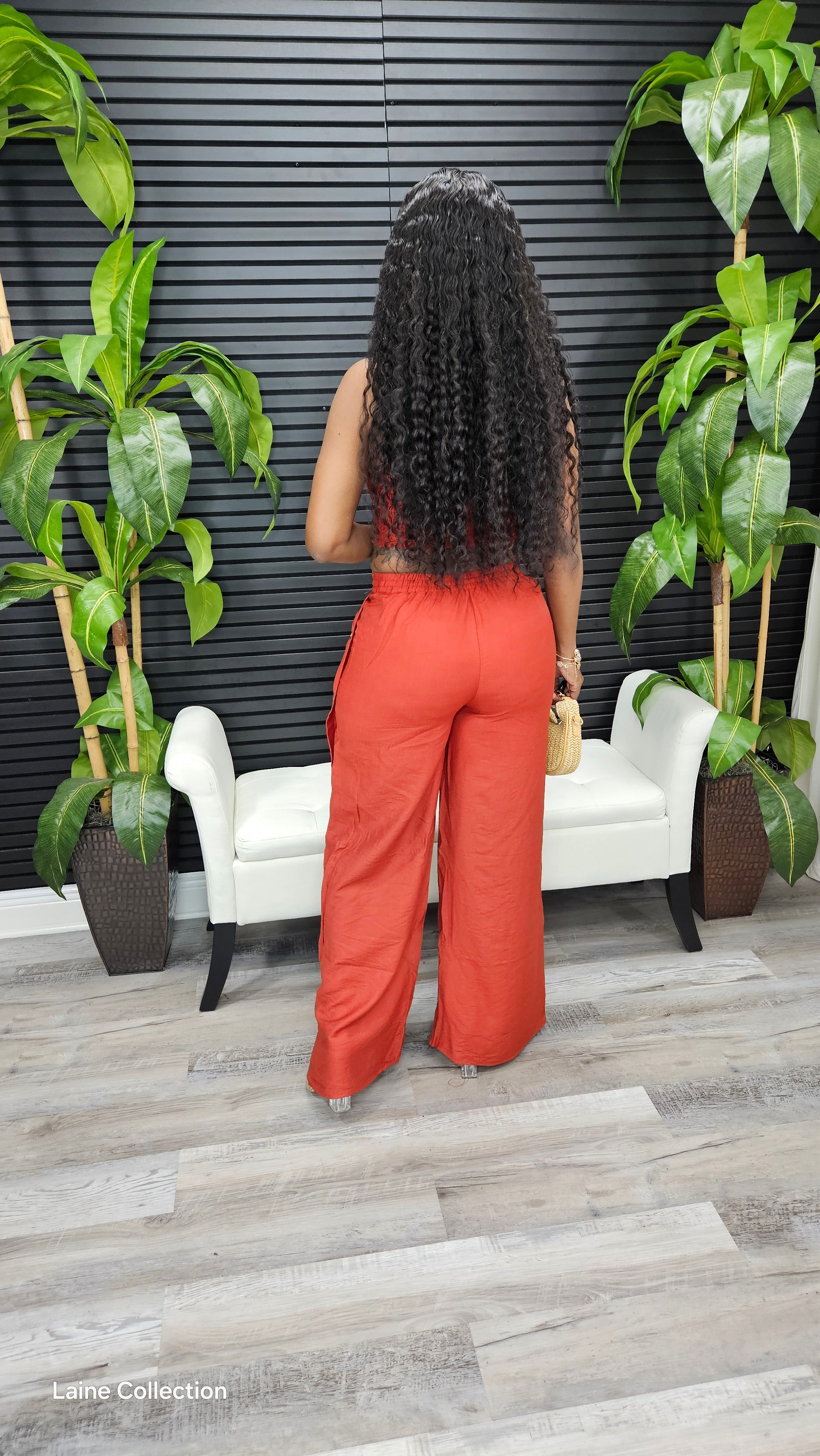 Until Next Time Pants Set(Brick) - Laine Collection