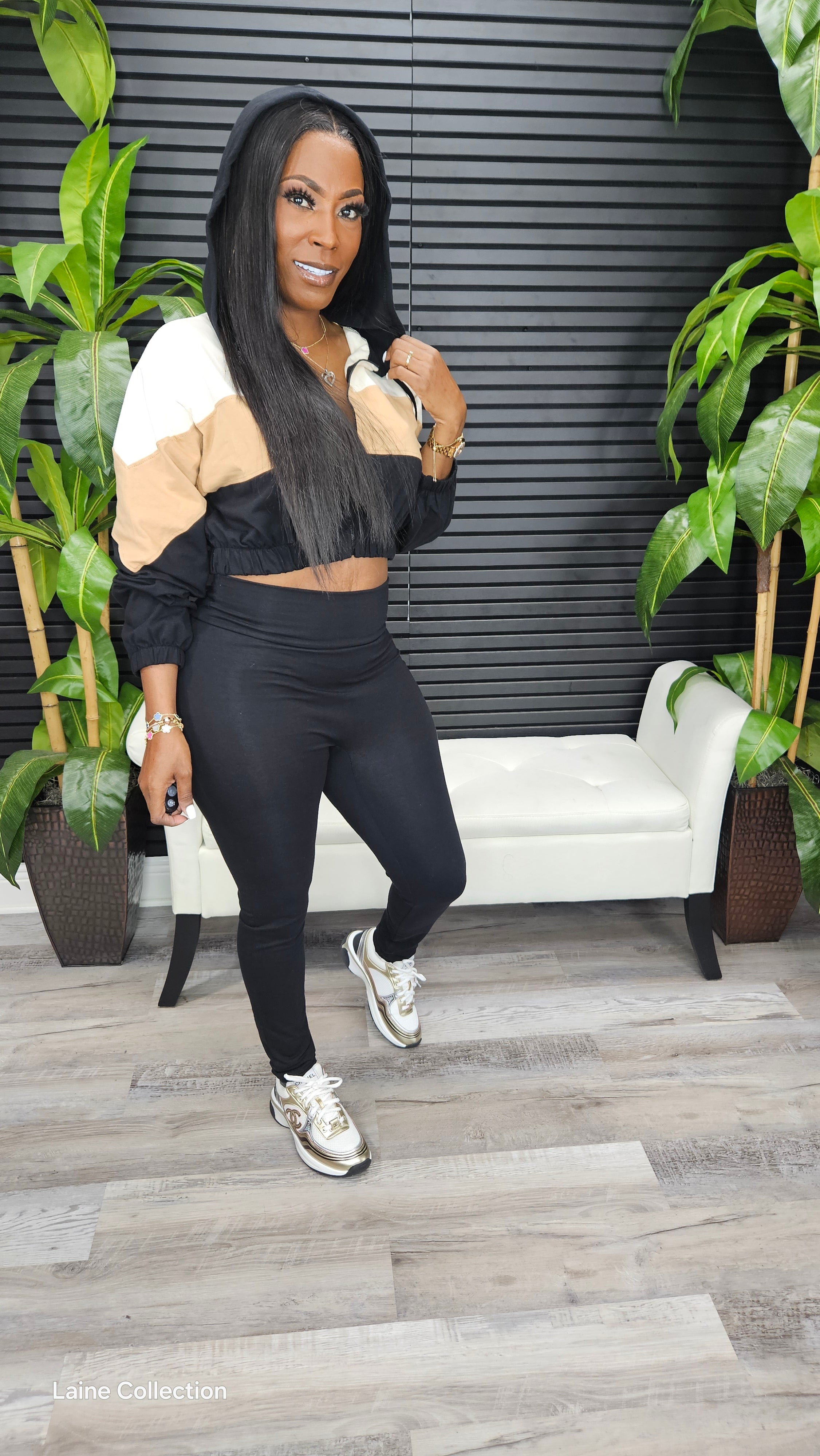 Come Find Me Legging Set(Black/Khaki/Natural) - Laine Collection