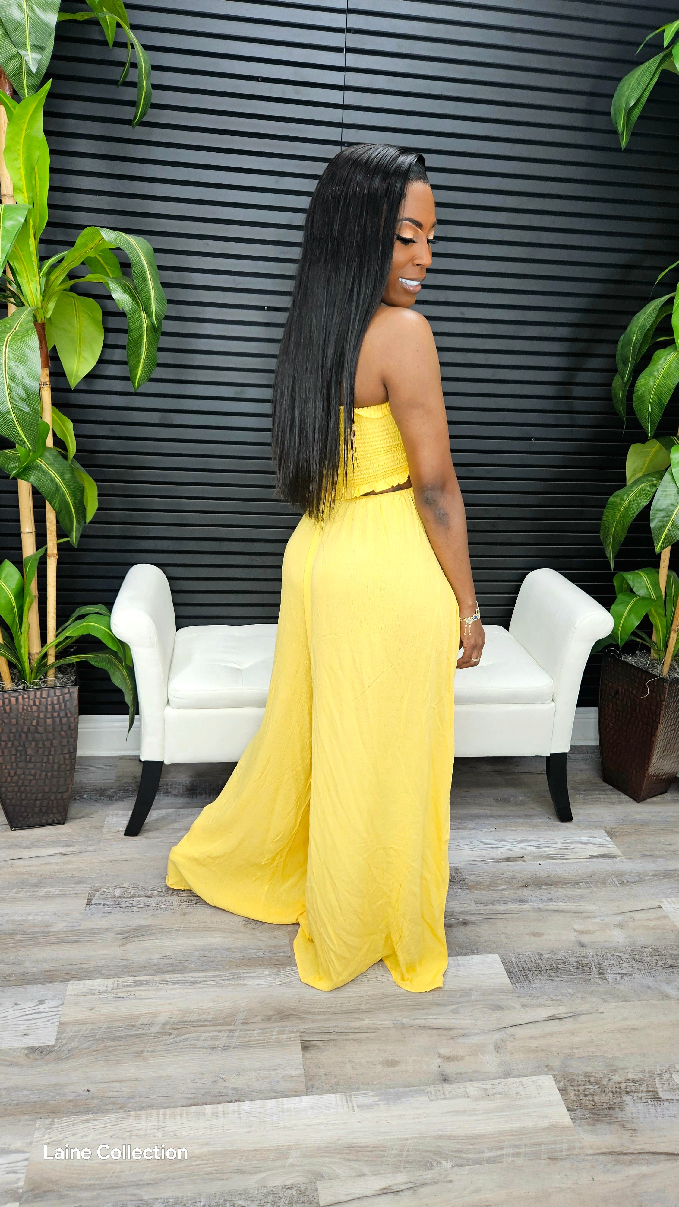 Hit's Different Jumpsuit( Yellow) - Laine Collection
