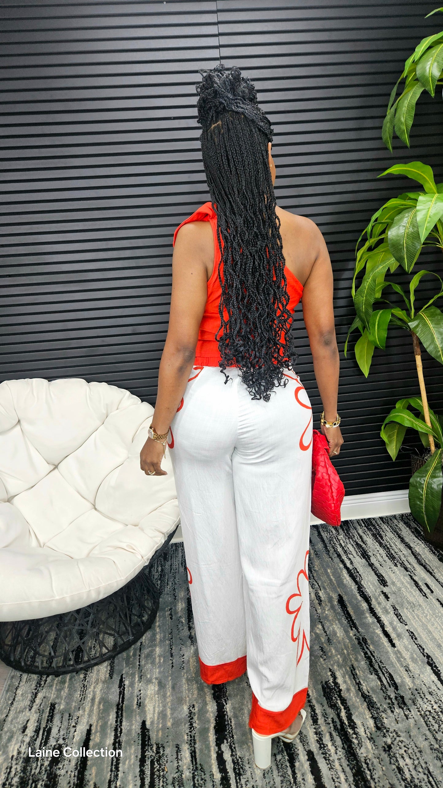 After Glow Pants Set(Red) - Laine Collection