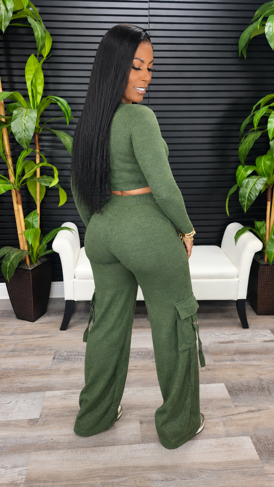 All Around Cargo Pants Set(Olive)