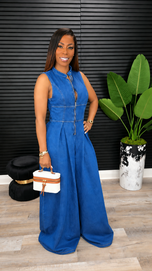 In My Denim Era Jumpsuit - Laine Collection
