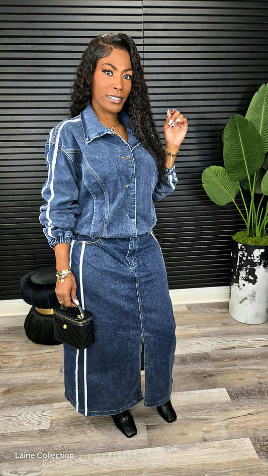 Top Tier Denim Set - Laine Collection