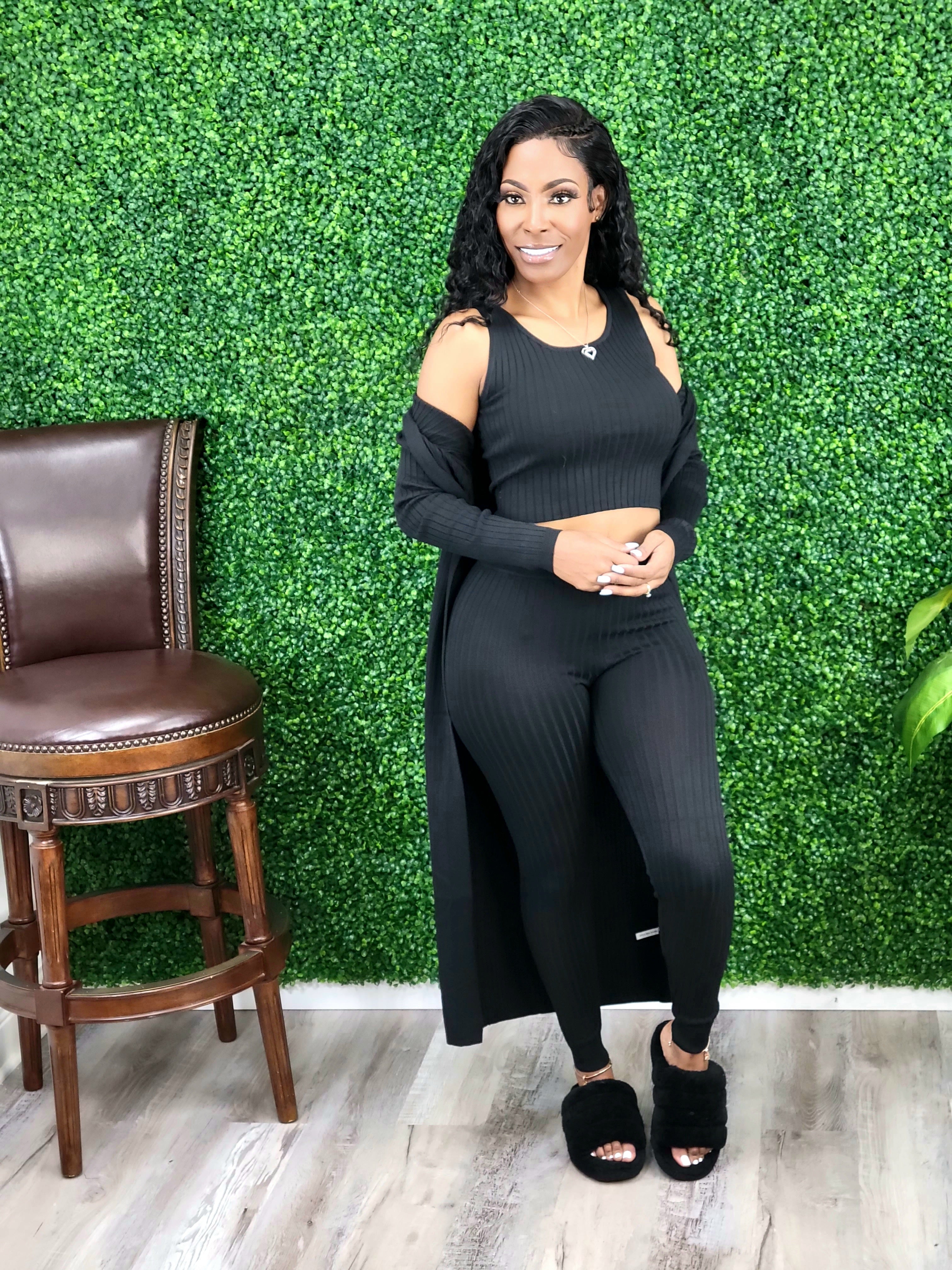 Easy and Simple Legging Set (Black)