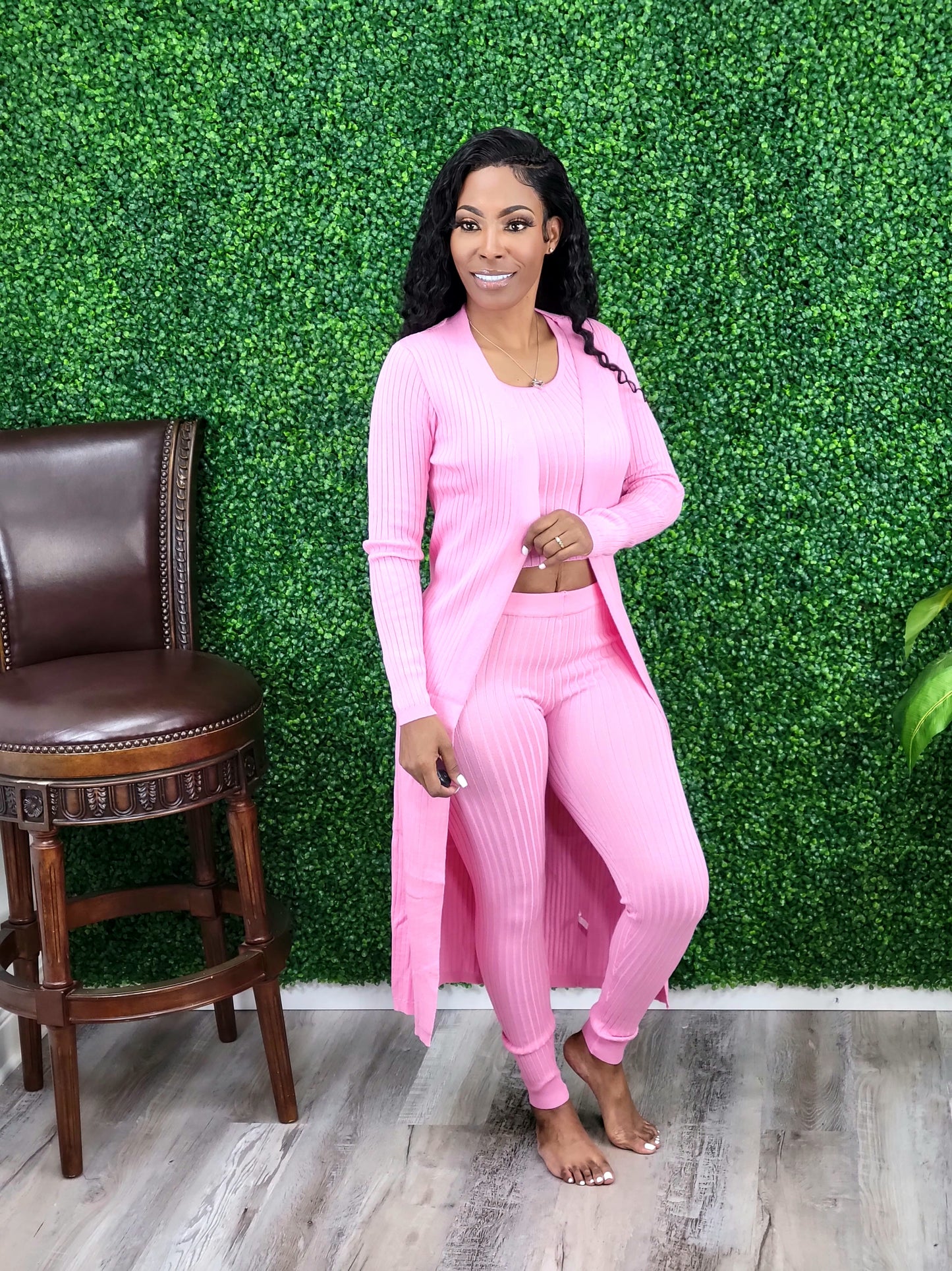 Easy and Simple Legging Set (Pink) - Laine Collection