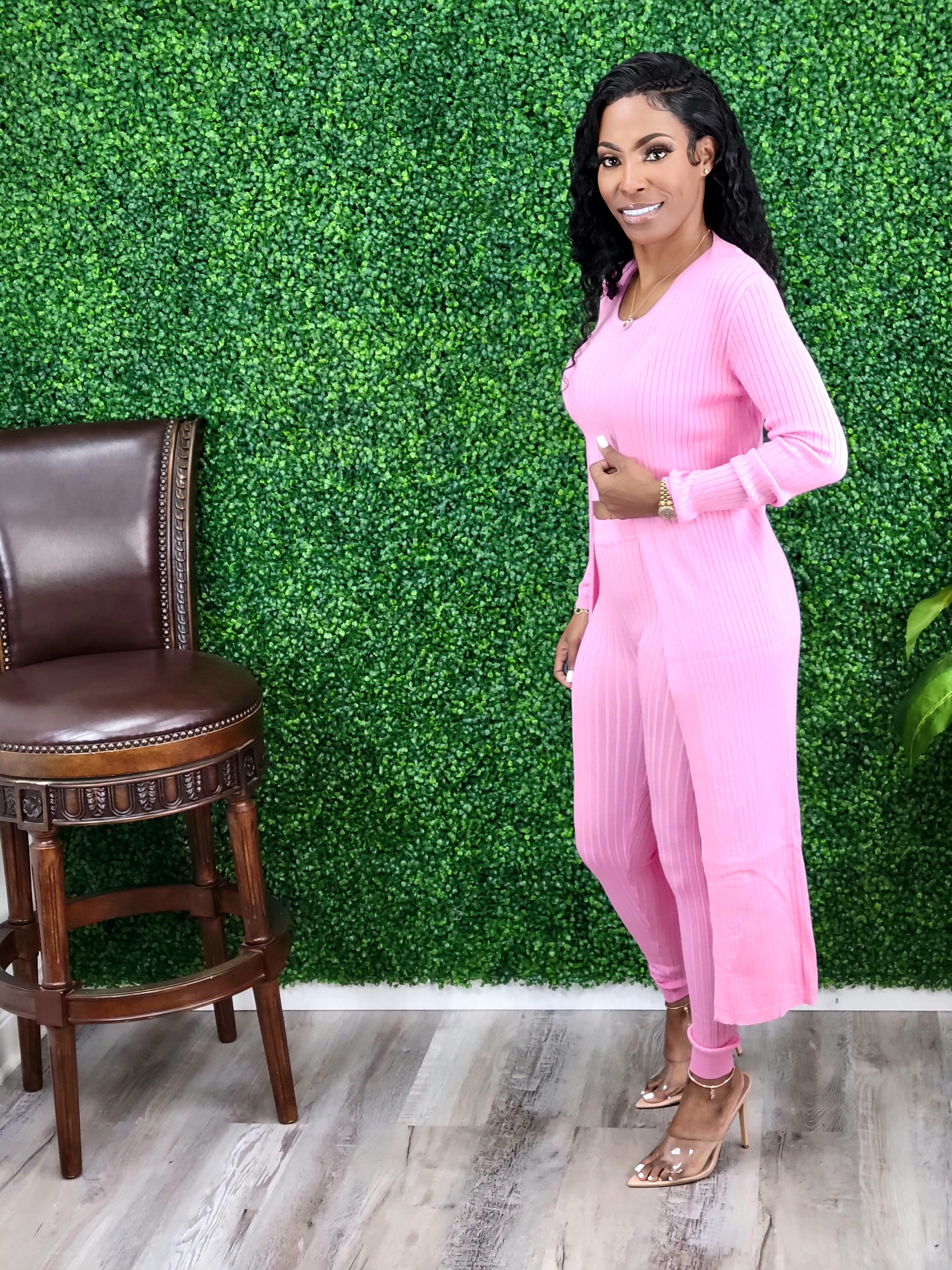 Easy and Simple Legging Set (Pink)