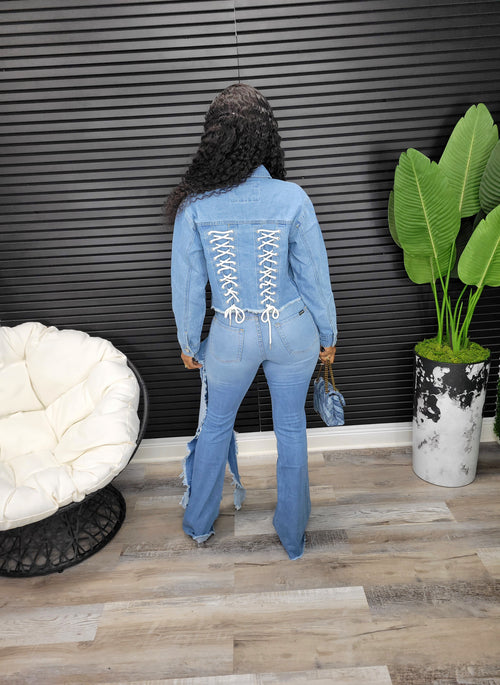 Calling It Quits Denim Jacket - Laine Collection