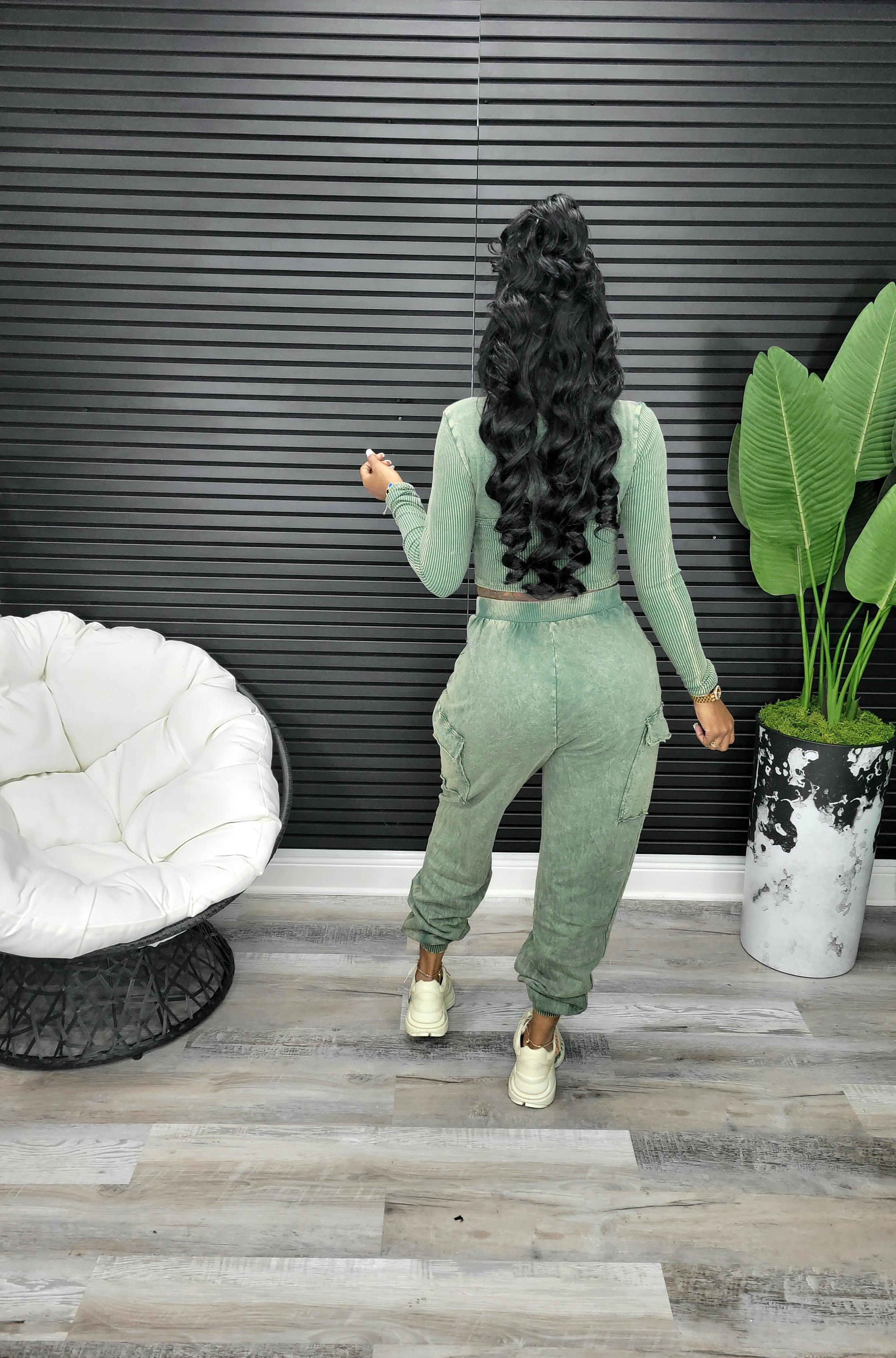 Take A Chance Jogger Set (Olive)