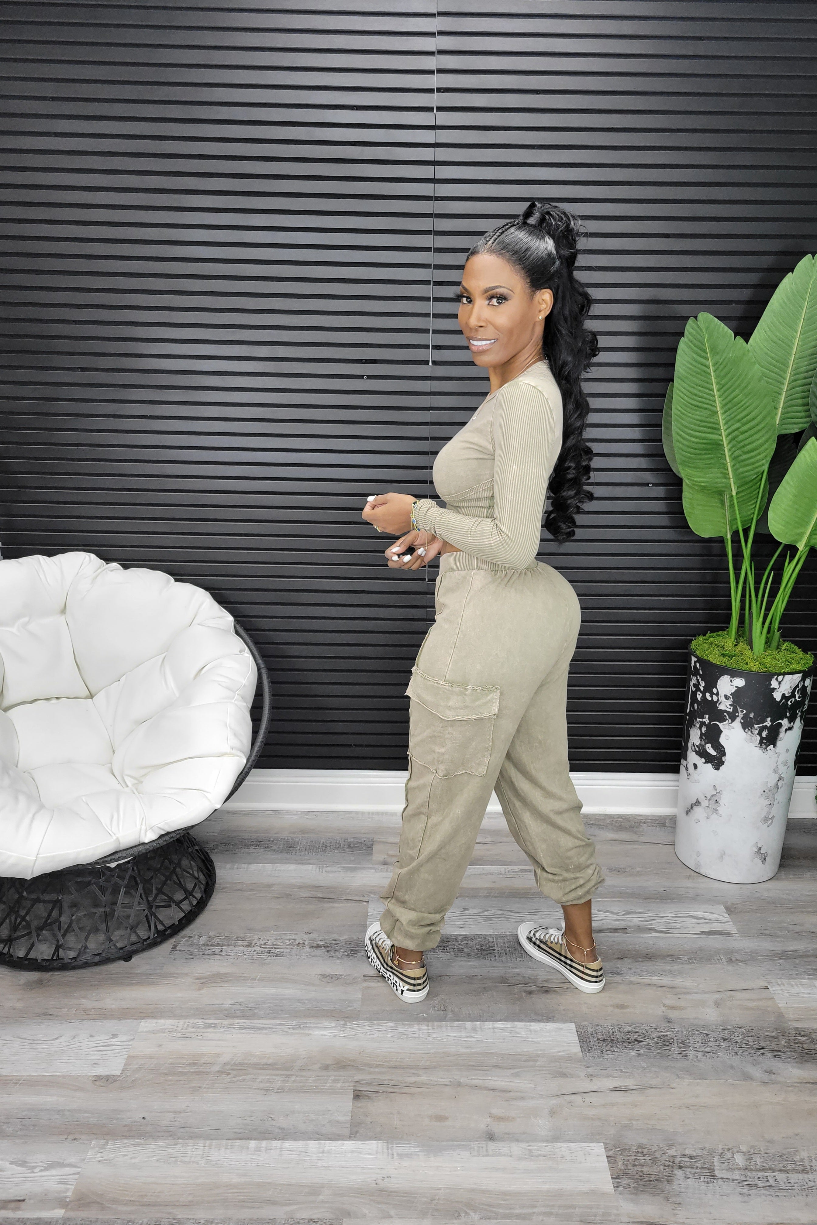 Take A Chance Jogger Set (Taupe)