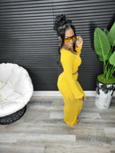 Perfect For Any Day Skirt Set (Mustard) - Laine Collection