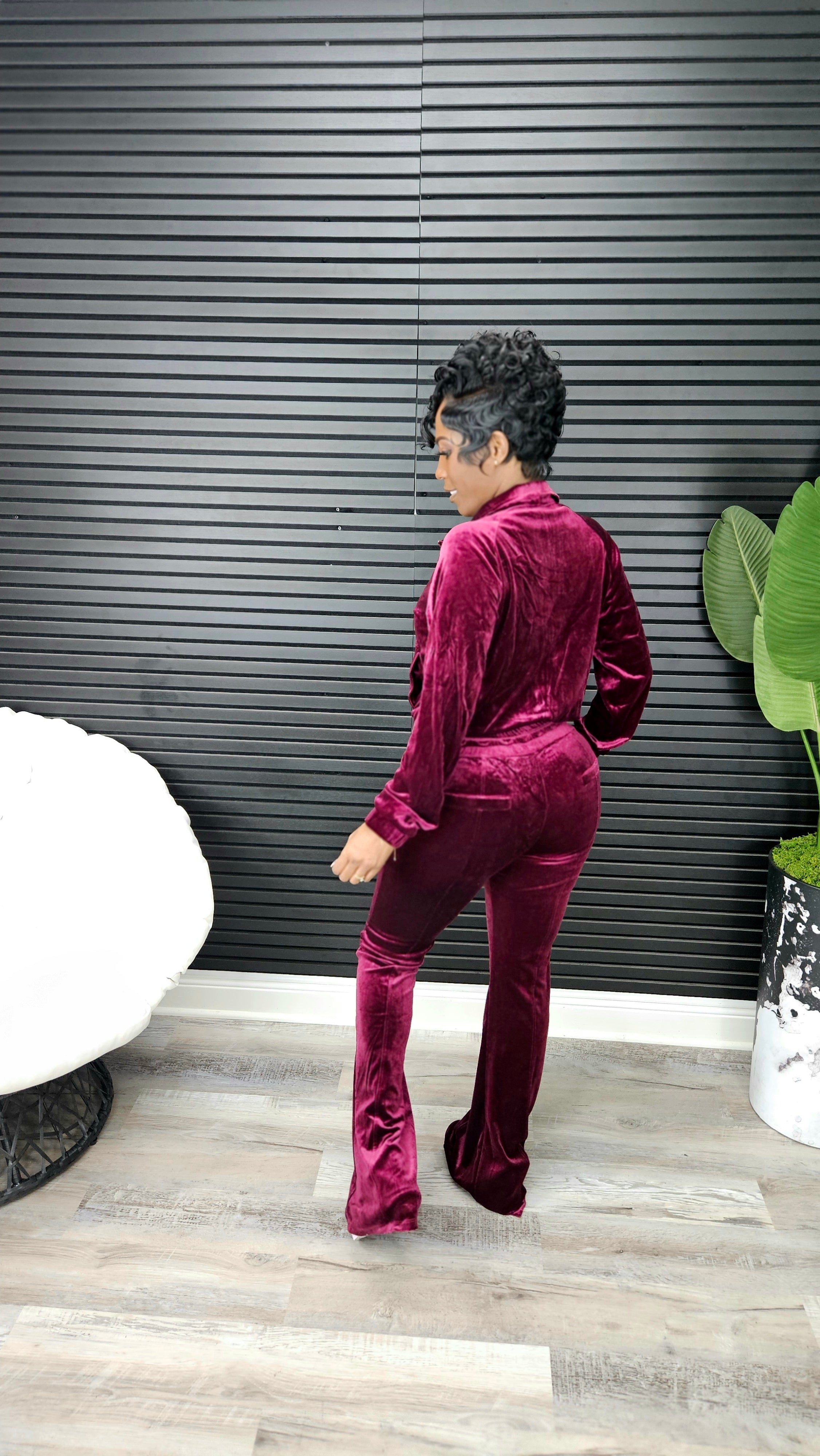 Good Love Jogger Set(Wine)