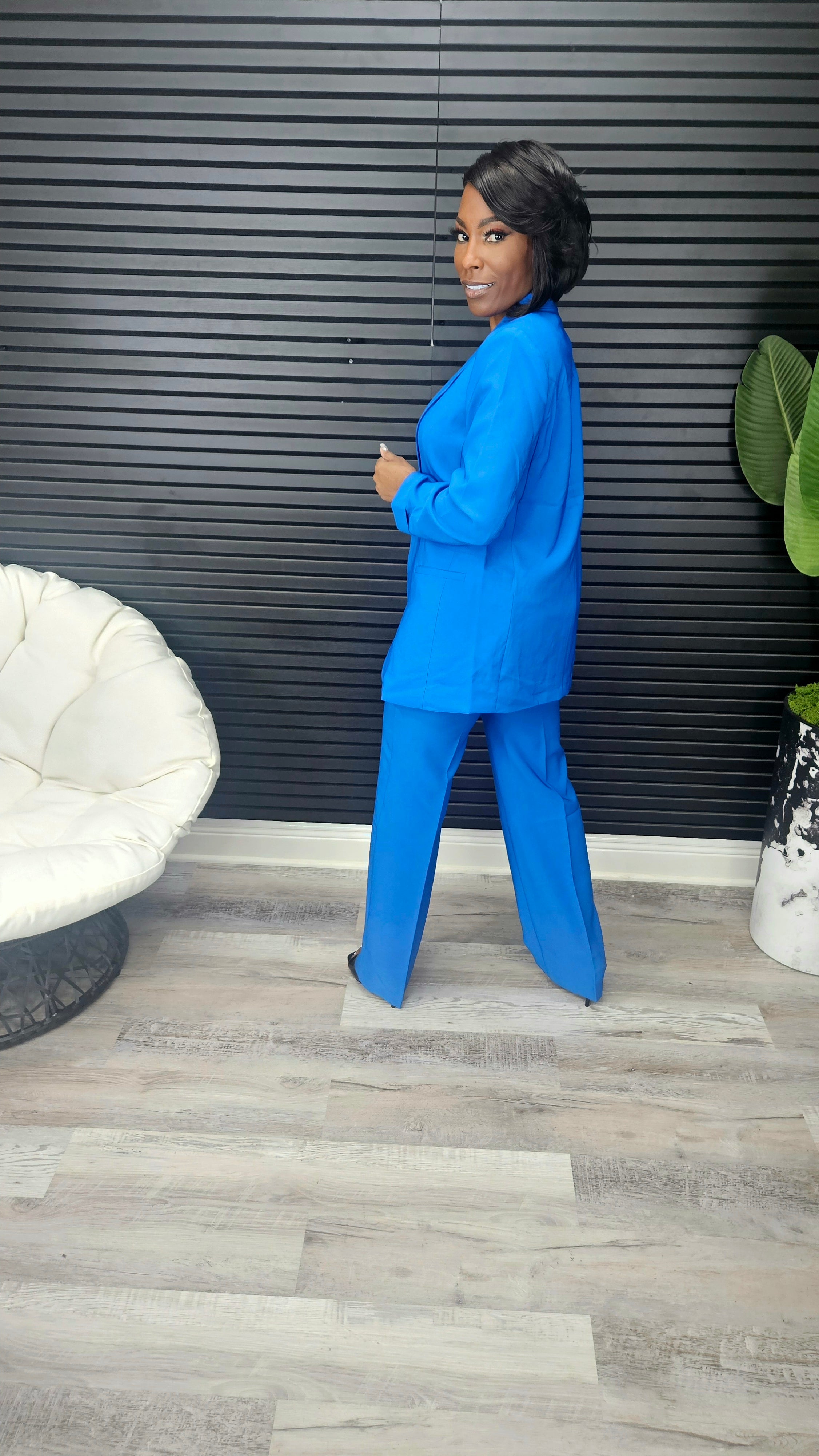 "Business Talk" Blazer(Azure)