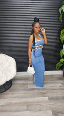Toxic Skirt Set (Denim) - Laine Collection