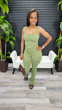 Out The Door Pants Set(Army) - Laine Collection