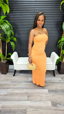 On Your Wishlist Dress(Orange) - Laine Collection