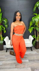 Daytime Jumpsuit(Orange) - Laine Collection