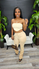 Easy Go Pants Set(Khaki) - Laine Collection