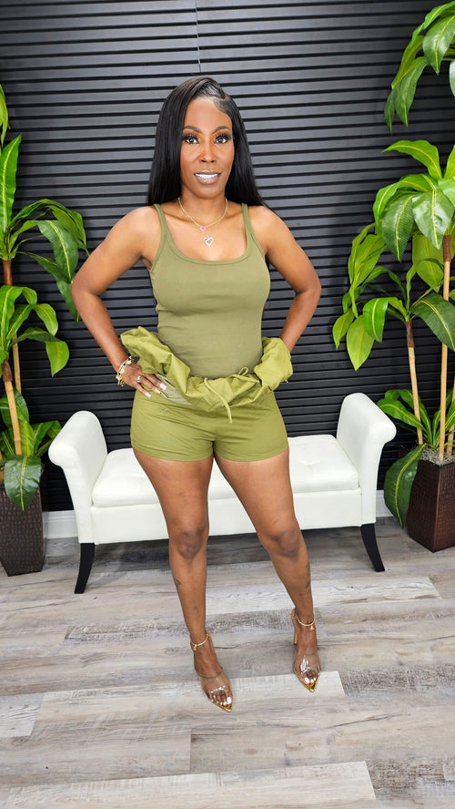 Do It Your Way Dress(Olive) - Laine Collection