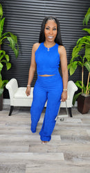 My Other Side Pants Set(Blue) - Laine Collection