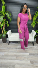 Emily Pants Set(Magenta) - Laine Collection