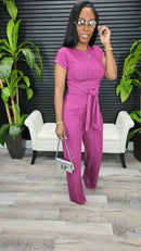 Emily Pants Set(Magenta) - Laine Collection