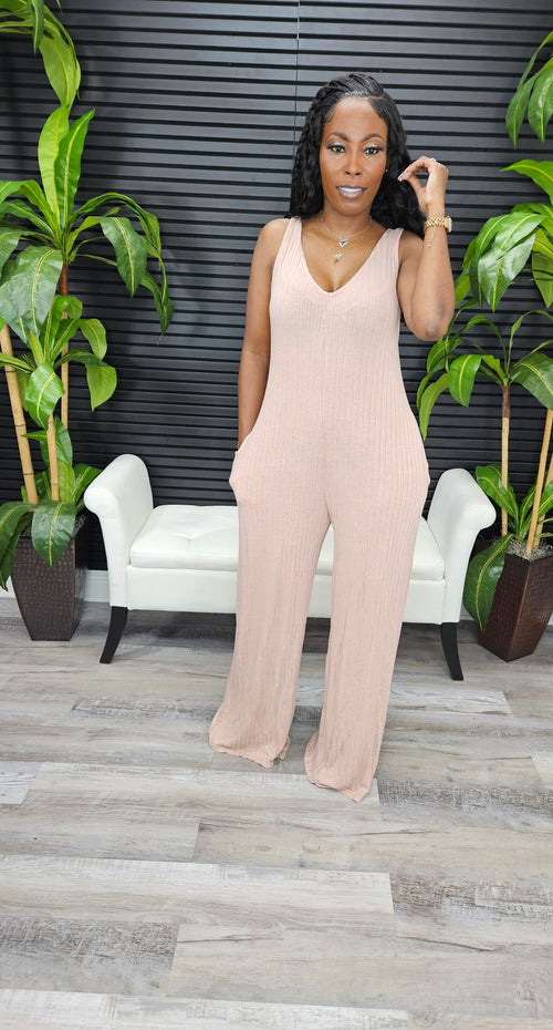 2pc In Too Deep Jumpsuit Set (Sienna) - Laine Collection