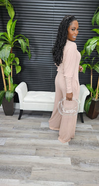 2pc In Too Deep Jumpsuit Set (Sienna) - Laine Collection