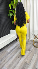Staying Ahead Pants Set (Citron) - Laine Collection