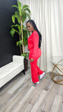 Fall Girl Pants Set(Red) - Laine Collection