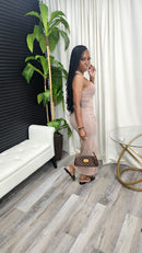 Crowd Pleaser Dress(Brown) - Laine Collection