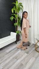 For A Good Time Pants Set(Taupe) - Laine Collection