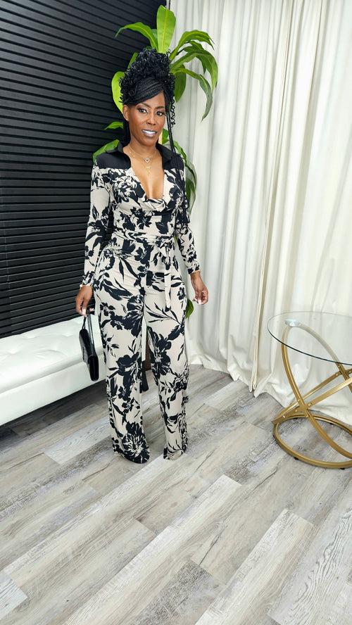 Circle Back To Me Jumpsuit(Black) - Laine Collection