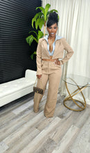 Can't Replace You Pants Set(Mocha) - Laine Collection