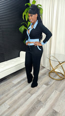 Chasing The Feeling Pants Set(Black) - Laine Collection