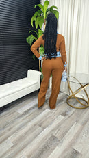 Chasing The Feeling Pants Set(Cinnamon) - Laine Collection