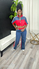 Don't Think Twice Pants Set(Red) - Laine Collection