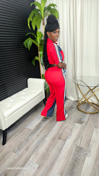 Don't Think Twice Pants Set(Red) - Laine Collection