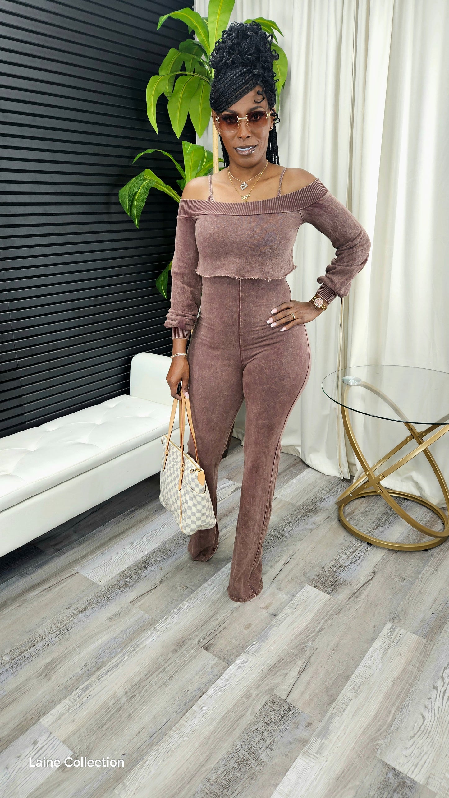 Make Me Hotter Jumpsuit(Brown)