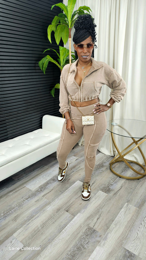 Everything You Need Legging Set(Mocha) - Laine Collection