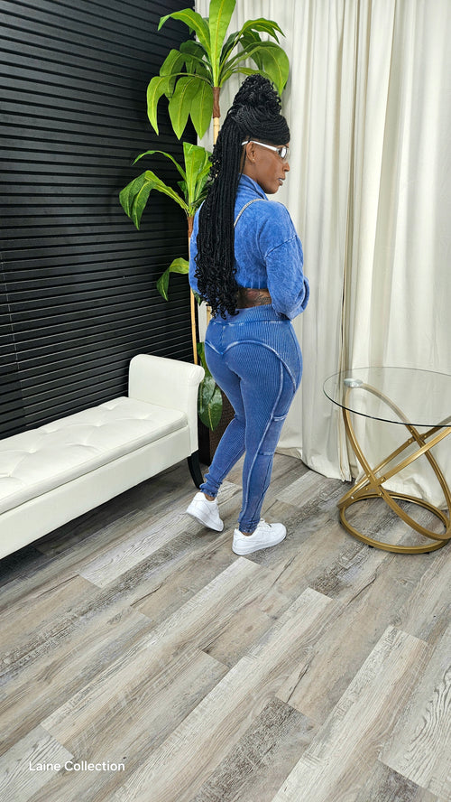 Everything You Need Legging Set(Blue) - Laine Collection