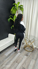 Swept Away Legging Set(Black/Grey/Ivory) - Laine Collection