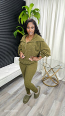 Keep Score Legging Set(Olive) - Laine Collection
