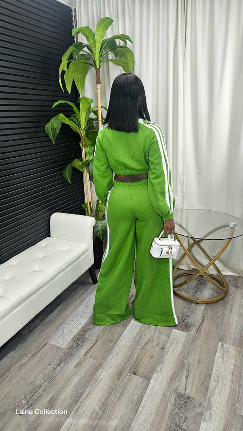 Emma Sweatpants Set(Moss Green) - Laine Collection