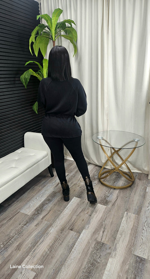 Riha Chill Legging Set(Black) - Laine Collection