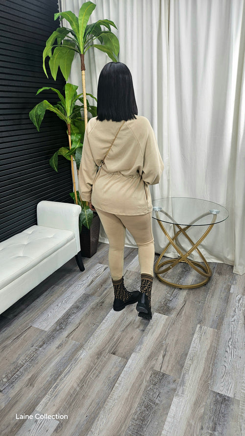 Riha Chill Legging Set(Brown) - Laine Collection