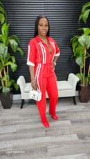 Match Made Jumpsuit(Red) - Laine Collection