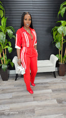 Match Made Jumpsuit(Red) - Laine Collection