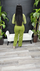 Can't Compete Pants Set (Olive) - Laine Collection